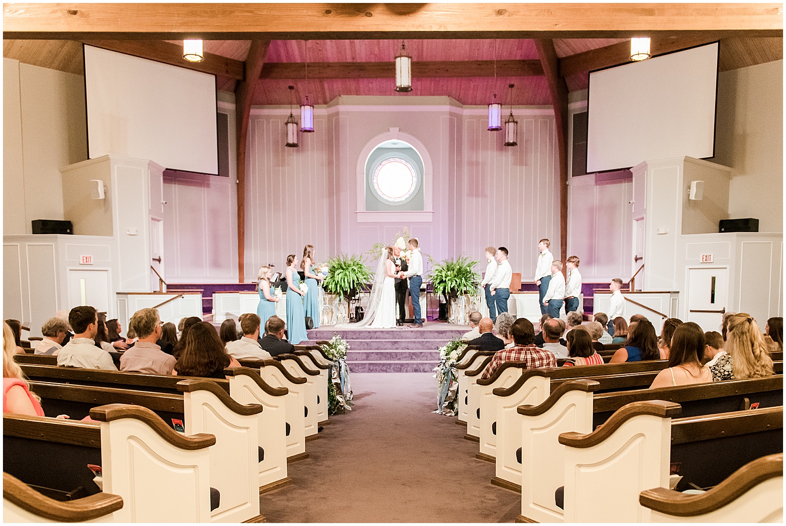 indoor church wedding ceremony