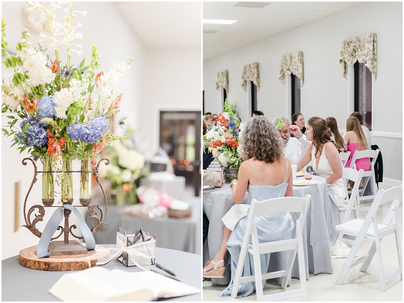 indoor summer wedding reception