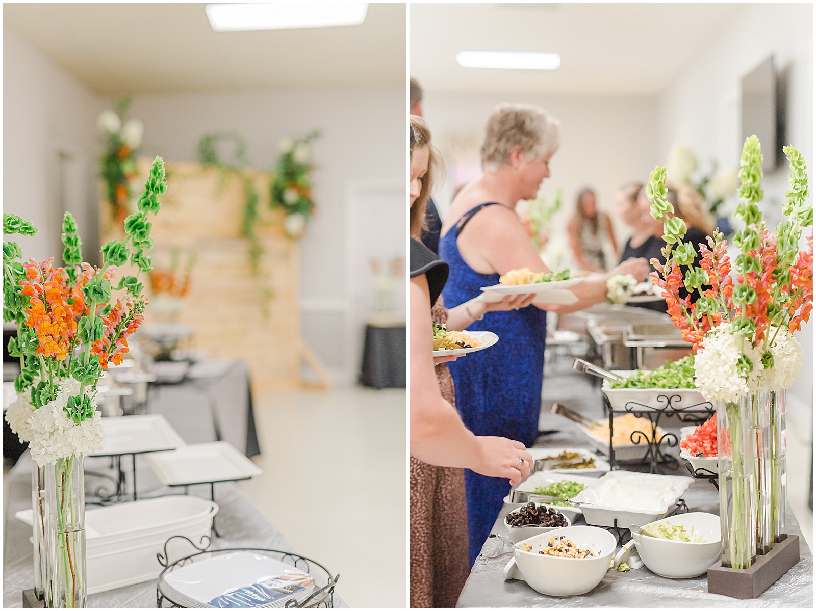 indoor summer wedding reception