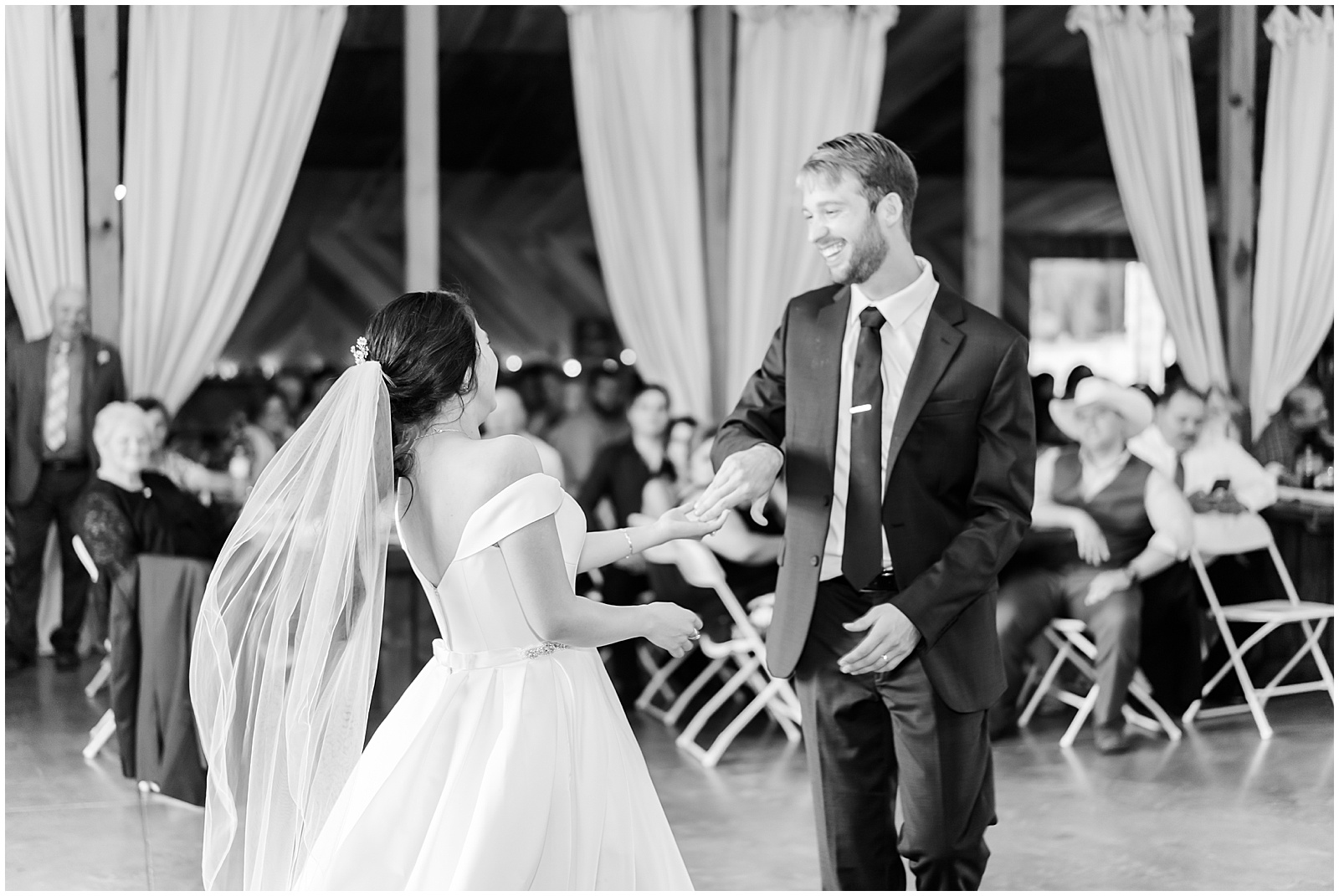 bride and groom reception dance