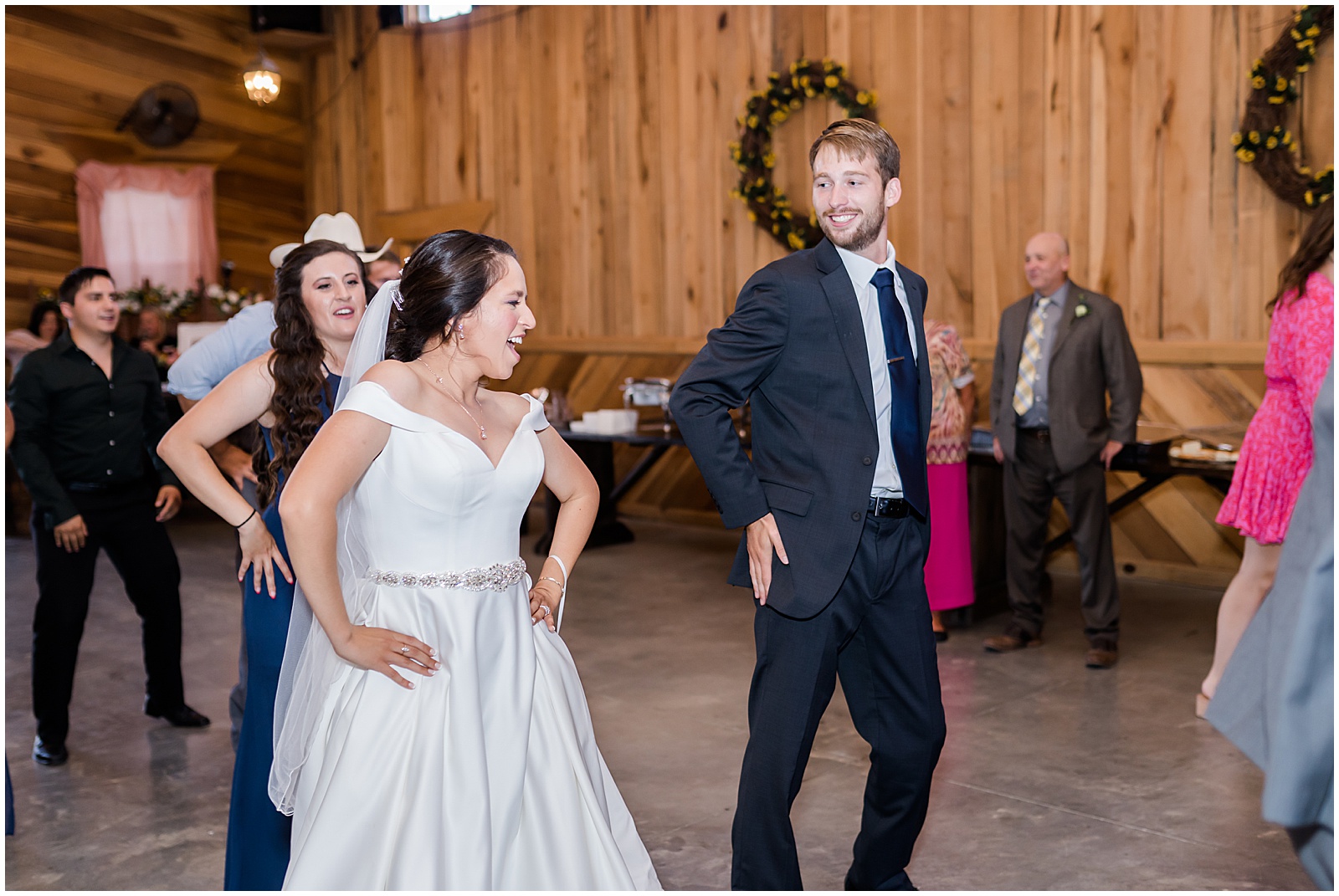 bride and groom reception dance